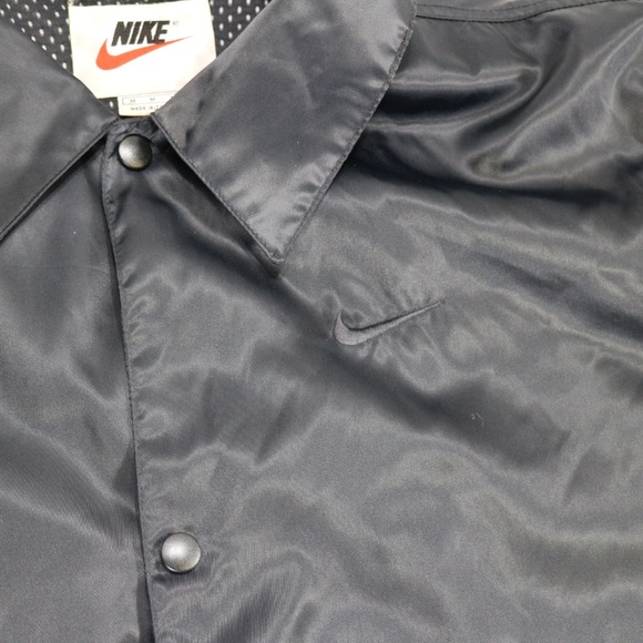 VTG NIKE Satin Black and Yellow Snap Button Jacket - Picture 5 of 8